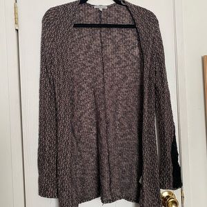 Charlotte Russe Sweater Cardigan with Lace Sleeves